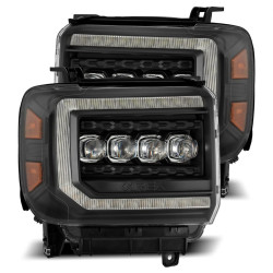 Купить Передние фары GMC Sierra 2014-2018 LED NOVA серия черные AlphaRex AHL-GS14-N-B