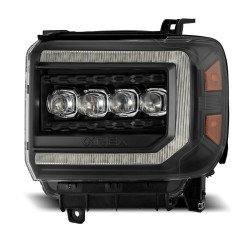 Купить Передние фары GMC Sierra 2014-2018 LED NOVA серия черные AlphaRex AHL-GS14-N-B