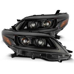 Купить Передние фары LED Toyota Sienna 2011-2020 LED PRO серия цвет Alpha-Black AlphaRex AHL-TS11-P-S-FLB
