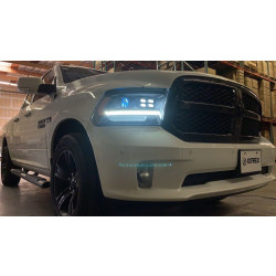 Buy Front headlights Dodge RAM 1500 Classic 2009-2023 LED LUXX Series Black Alpharex AHL-DR09-PL-G4-SA-B2