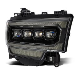 Buy Front headlights Dodge RAM 2500 2019-2023 LED NOVA Series Color Alpha-Black Alpharex AHL-DR219-N-FLB