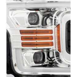 Buy Front headlights Ford F150 2018-2020 LED LUXX series Chrome ALPHARAREX AHL-FIF18-PL-SA-C