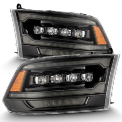 Buy Front headlights Dodge Ram 1500 Classic 2009-2023 Led G2 Style Nova Series Color ALPHA-BLACK ALPHAREX AHL-DR09-G5-N-FLB