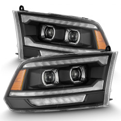 Buy Front headlights Dodge Ram 1500 Classic 2009-2023 Led G2 Style Luxx Series Black Alpharex Ahl-DR09-G5-PL-SA-B