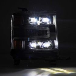 Buy Front headlights Chevrolet Silverado 1500 2016-2018 LED NOVA Black Alpharex Ahl-Cl16-N-B