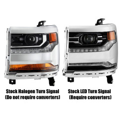 Buy Front headlights Chevrolet Silverado 1500 2016-2018 LED NOVA CHRM ALPHARAREX AHL-CL16-N-C