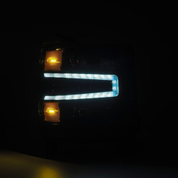 Buy Front headlights Chevrolet Silverado 1500 2016-2018 LED NOVA ALPHA-BLACK ALPHAREX AHL-CL16-N-FLB series