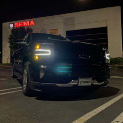 Buy Front headlights Chevrolet Silverado 1500 2016-2018 LED LUXX Series Black Alpharex AHL-CL16-PL-SA-B