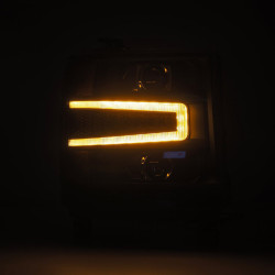 Buy Front headlights Chevrolet Silverado 1500 2016-2018 LED LUXX Series Color ALPHA-BLACK ALPHAREX AHL-CL16-PL-SA-FLB