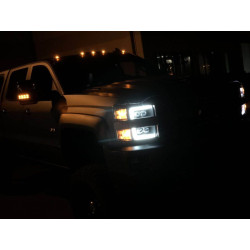 Buy Front headlights Chevrolet Silverado 3500hd 2015-2019 LED NOVA Series Carbon-Black / Black Grill Insert Alpharex AHL-CL215-N-SA-LB ..