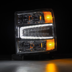 Купить Передние фары Chevrolet Silverado 1500 2014-2015 LED NOVA серия хром AlphaRex AHL-CL14-N-C