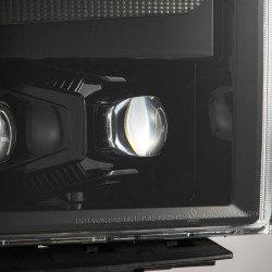 Купить Передние фары Chevrolet Silverado 1500 2014-2015 LED NOVA серия цвет Alpha-Black AlphaRex AHL-CL14-N-FLB