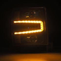 Купить Передние фары Chevrolet Silverado 1500 2014-2015 PRO серия черные AlphaRex AHL-CL14-P-S-B