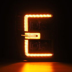 Купить Передние фары Ford Super Duty 2008-2010 LED NOVA серия черные AlphaRex AHL-FD08-G2-N-B