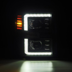 Купити Передні фари Ford Super Duty 2008-2010 LED LUXX серія чорні AlphaRex AHL-FD08-G2-PL-SA-B