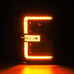 Купити Передні фари Ford Super Duty 2008-2010 LED LUXX серія колір Alpha-Black AlphaRex AHL-FD08-G2-PL-SA-FLB