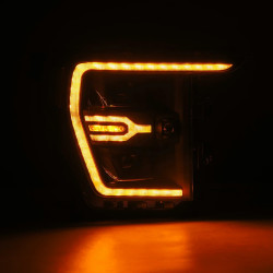 Купити Передні фари Ford F150 2021-2022 LED LUXX серія чорні AlphaRex AHL-FF21-G2-PL-SA-B