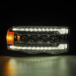 Купити Передні фари Dodge Ram 1500 Classic 2002-2005 LED NOVA серія хром AlphaRex AHL-DR02-N-C