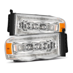 Купити Передні фари Dodge Ram 1500 Classic 2002-2005 LED NOVA серія хром AlphaRex AHL-DR02-N-C