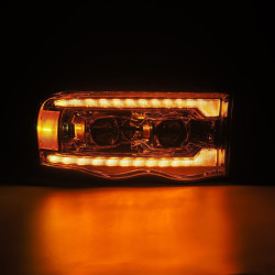 Купити Передні фари Dodge Ram 1500 Classic 2002-2005 LED LUXX серія хром AlphaRex AHL-DR02-PL-SA-C