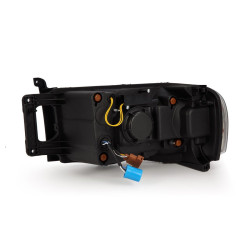 Купить Передние фары Dodge Ram 1500 Classic 2002-2005 PRO серия цвет Alpha-Black AlphaRex AHL-DR02-P-S-FLB