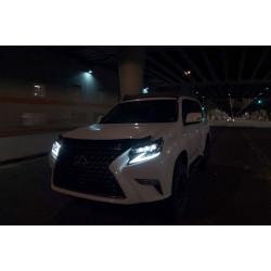 Купить Передние фары Lexus GX460 2014-2019 LED NOVA серия цвет Alpha-Black AlphaRex AHL-LG14-N-FLB