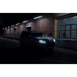 Купить Передние фары Lexus GX460 2014-2019 LED NOVA серия черные AlphaRex AHL-LG14-N-B