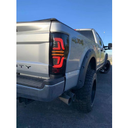 Купить Задние фары Ford Super Duty 2017-2019 LED PRO серия красно-дымчатые AlphaRex ATL-FD17-R-RS