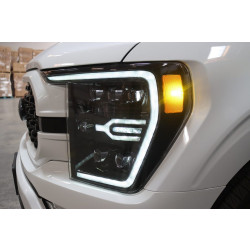 Купить Передние фары Ford F150 2021-2022 LED NOVA серия цвет Alpha-Black AlphaRex AHL-FF21-G2-N-FLB
