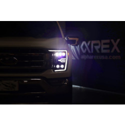 Купить Передние фары Ford F150 2021-2022 LED NOVA серия цвет Alpha-Black AlphaRex AHL-FF21-G2-N-FLB
