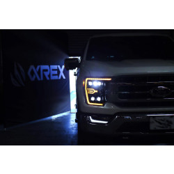 Купить Передние фары Ford F150 2021-2022 LED NOVA серия цвет Alpha-Black AlphaRex AHL-FF21-G2-N-FLB