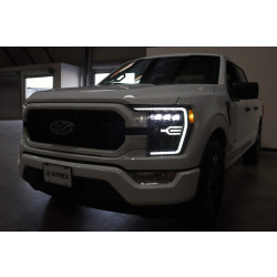 Купить Передние фары Ford F150 2021-2022 LED NOVA серия цвет Alpha-Black AlphaRex AHL-FF21-G2-N-FLB