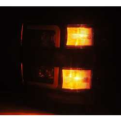 Купить Передние фары Chevrolet Silverado 3500HD 2015-2019 LED NOVA серия хром / хром Grill вставка AlphaRex AHL-CL215-N-SA-C..