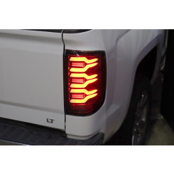 Buy Rear lights Chevrolet Silverado 3500hd 2015-2019 LED LUXX Series Black Alpharex RTL-CL14-SA-YW-BBS…