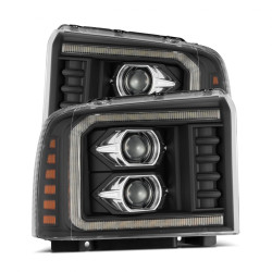 Купить Передние фары Ford F250 2005-2007 LED LUXX серия черные AlphaRex AHL-FD05-PL-SA-B