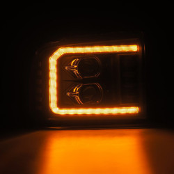 Купить Передние фары Ford F250 2005-2007 LED LUXX серия черные AlphaRex AHL-FD05-PL-SA-B