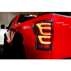 Купить Задние фонари Toyota Tundra 2007-2013 LED LUXX серия черные AlphaRex RTL-TUN07-SA-YW-BS