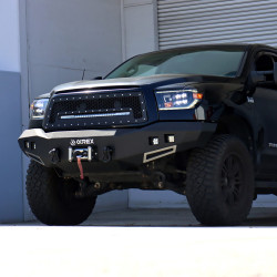 Купити Передні фари Toyota Tundra 2007-2013 LED NOVA серія чорні AlphaRex AHL-TUN07-G2-N-B