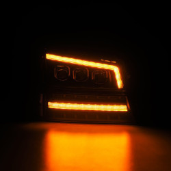 Buy Front headlights Chevrolet Silverado 2003-2006 LED Nova Black Alpharex Ahl-cl03-N-B