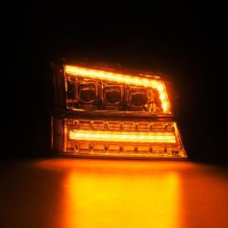 Buy Front headlights Chevrolet Silverado 2003-2006 LED NOVA CHRM CRME ALPHARAREX AHL-CL03-N-C