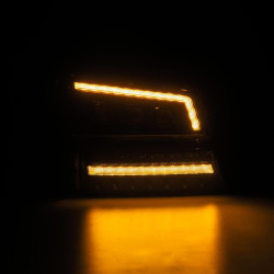 Buy Front headlights Chevrolet Silverado 2003-2006 LED NOVA ALPHA-BLACK AHL-CL03-N-FLB Series