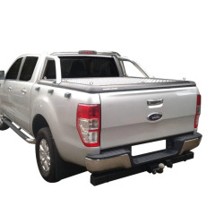 Купить Крышка для Ford Ranger DC (15-23) алюминиевая серебристая, совместима с оригинальными дугами