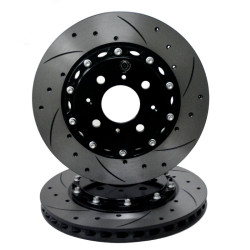 Купить К-кт тормозных полотен 355/32 мм с насечками и перфорацией (2 шт.) с монтажным комплектом (2-составные диски) BBK-355/32-ROTOR-KIT