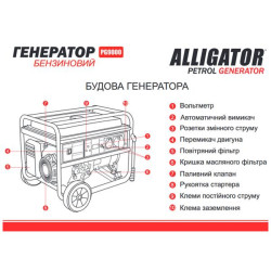 Buy Alligator generator gasoline 7.5kW (Nom 7.0kW)