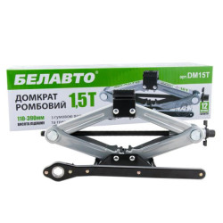 Buy Jacks rhombus Belavto 1.5t with a jumper, rubber pillow, high. lifting 110-390mm