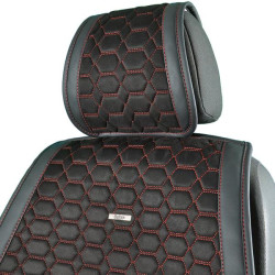 Купить Комплект премиум накидок для сидений BELTEX Monte Carlo, black-red