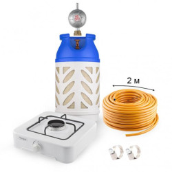 Buy Gas Set: Hexagon Ballon 24.5l, Reducer, Hosne, Portable stove OR-101, clamps