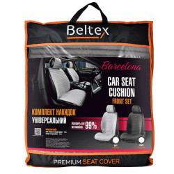 Buy Premium capes for front seats Beltex Barcelona, ​​Grey 2pcs.