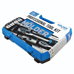 Buy Professional set of tools in the Mölder Case 1/2 ", 1/4" 72 T, CR-V, 72OD.