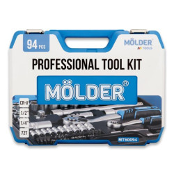 Buy Professional set of tools in the Mölder Case 1/2 ", 1/4" 72 T, CR-V, 94OD.